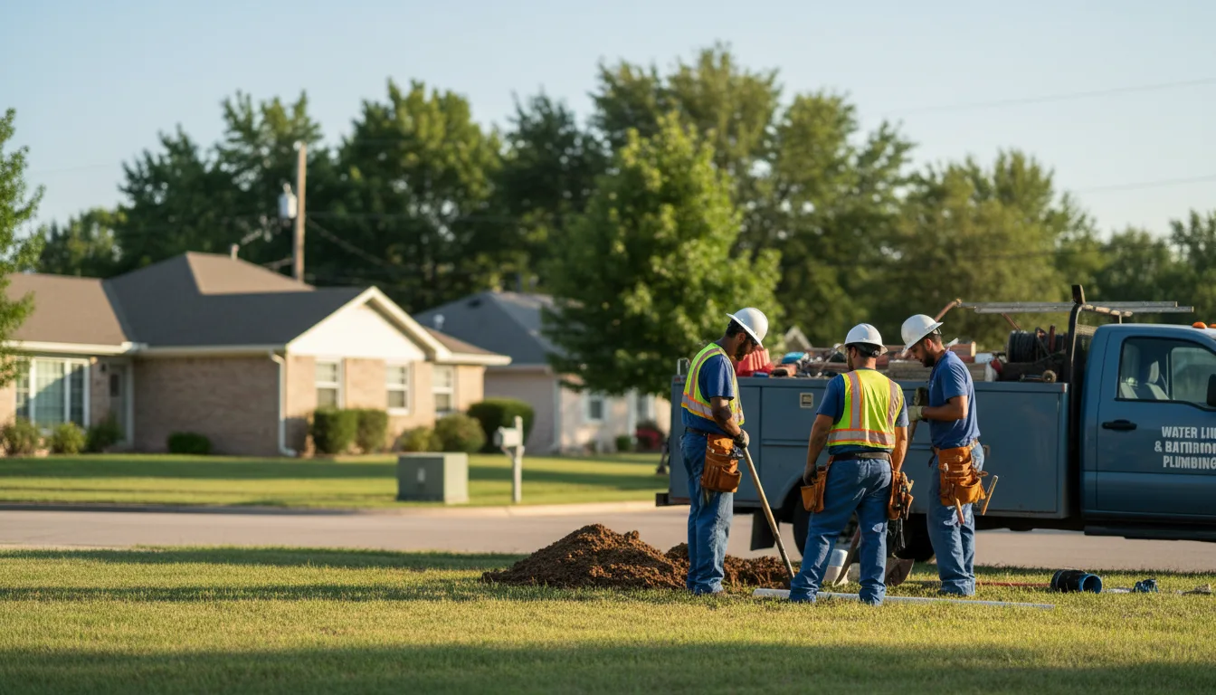 Residential water line and bathroom plumbing service in Sidney, IA